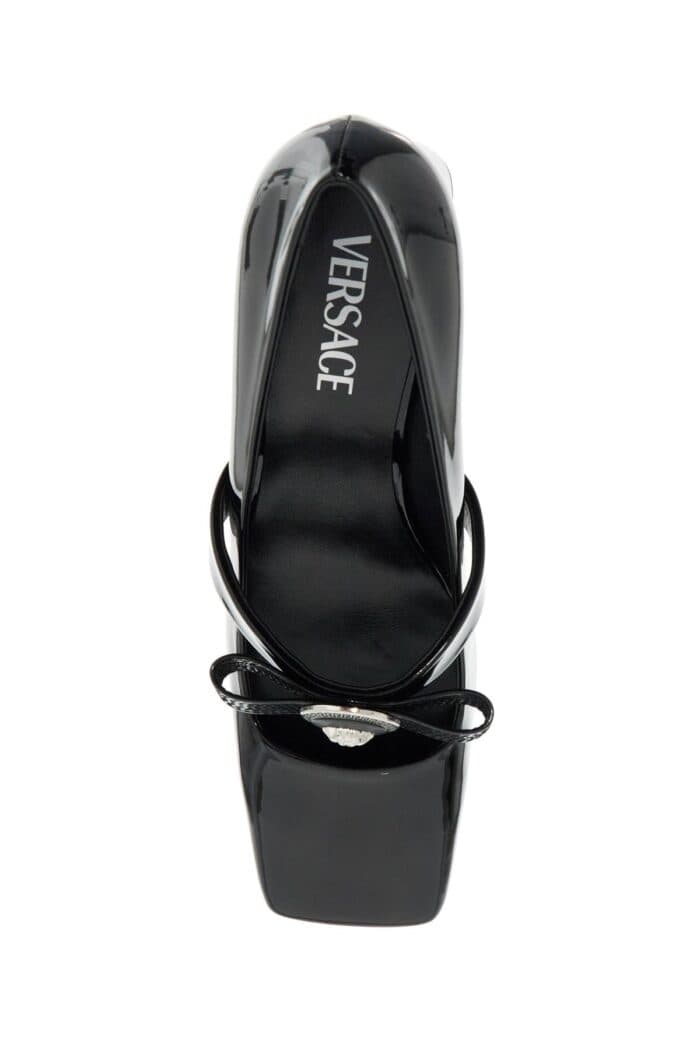 VERSACE "gianni Ribbon Patent Leather D