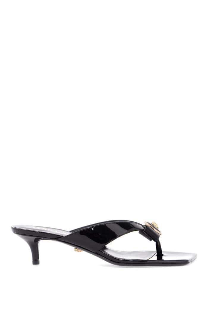 VERSACE Gianni Ribbon Thong Mules