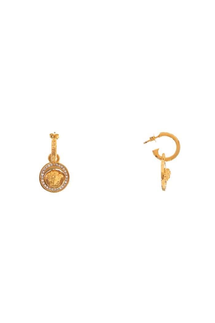 VERSACE "greek Medusa Earrings With Cr