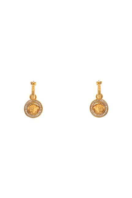 VERSACE "greek Medusa Earrings With Cr