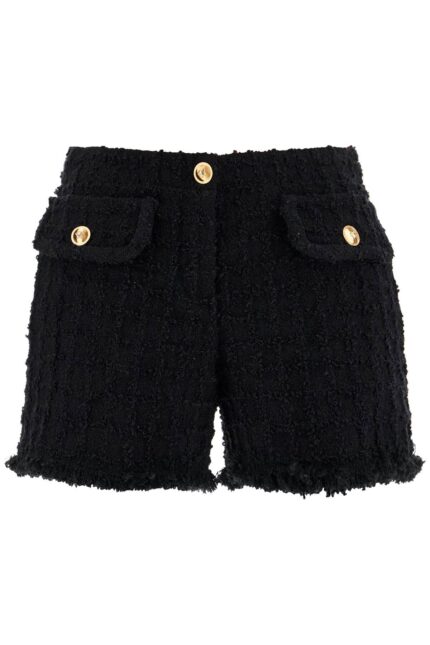 VERSACE "heritage Tweed Mini Shorts