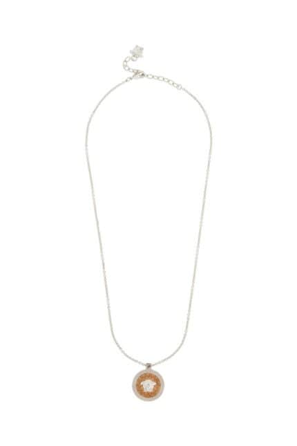 VERSACE Ic Crystal Necklace With Pendant And Chain