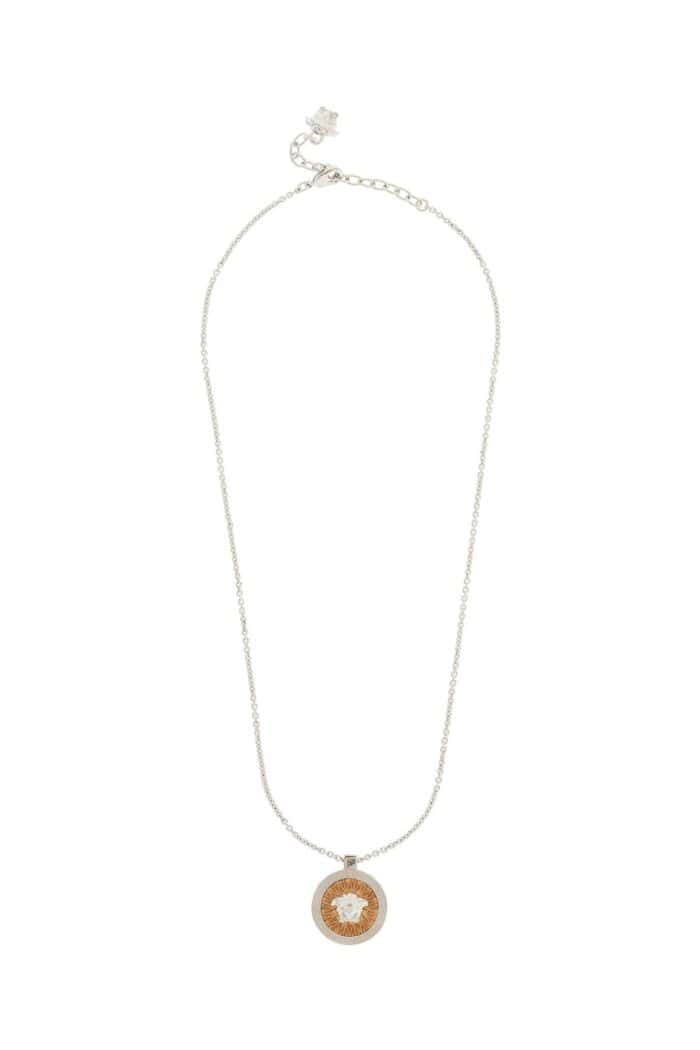 VERSACE Ic Crystal Necklace With Pendant And Chain