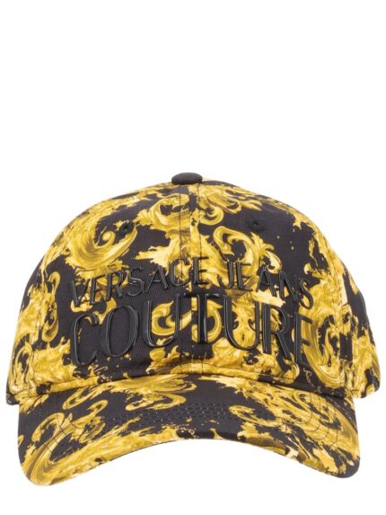 Versace Jeans Couture CAPPELLO DA BASEBALL CON STAMPA E LOGO