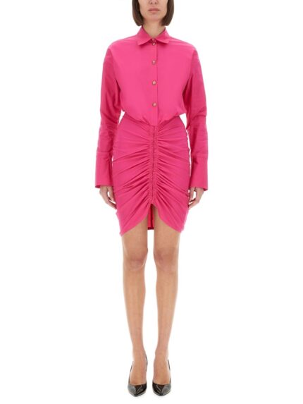 Versace Jeans Couture CHEMISIER DRESS WITH RUFFLES