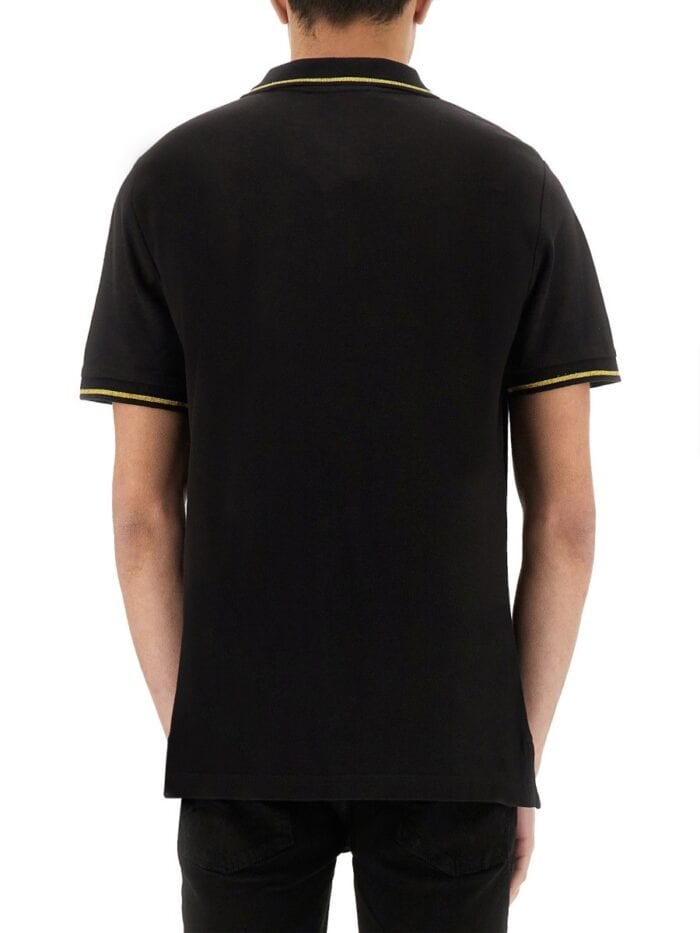 Versace Jeans Couture COTTON POLO SHIRT WITH V-EMBLEM