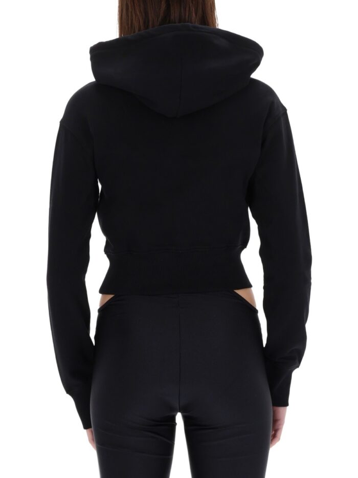 Versace Jeans Couture CROPPED SWEATSHIRT WITH "BAROQUE" LOGO PATCH