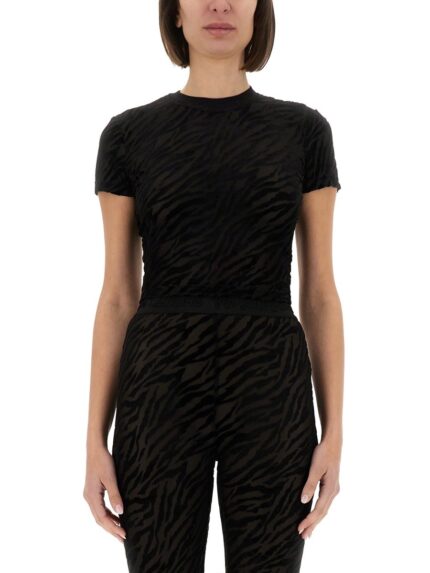 Versace Jeans Couture DEVORÉ ZEBRA SHORT T-SHIRT