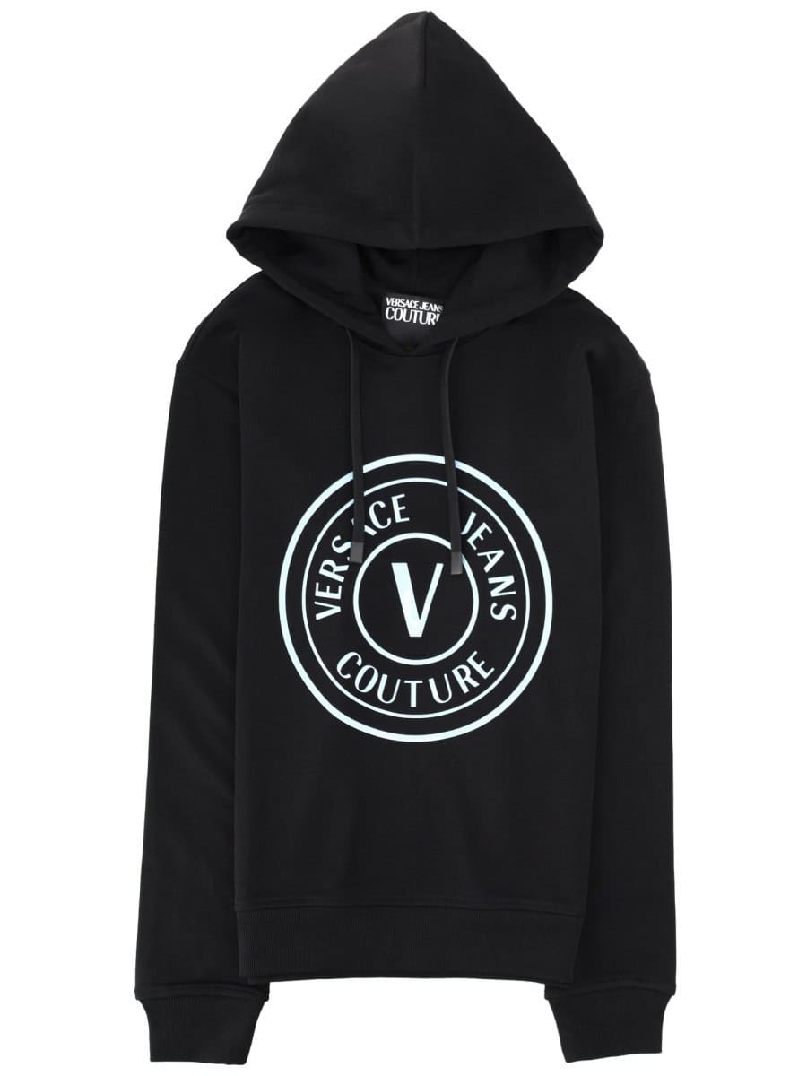 Versace Jeans Couture FELPA CON LOGO E CAPPUCCIO