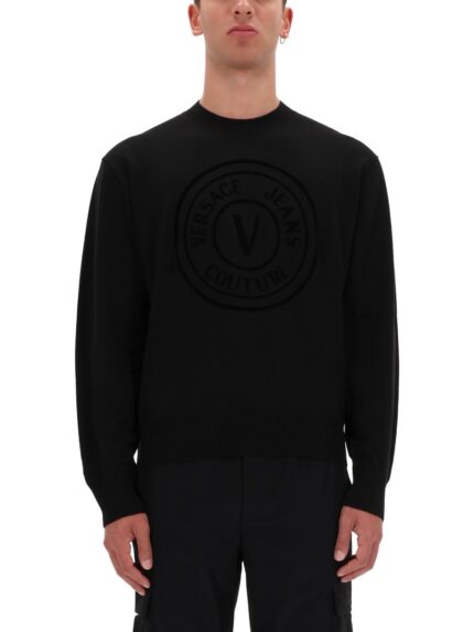 Versace Jeans Couture JERSEY WITH V-EMBLEM