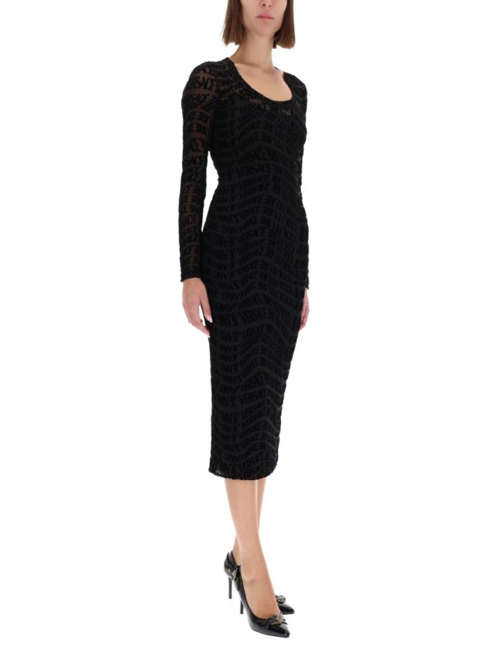 Versace Jeans Couture "LIQUIFY LOGOMANIA" MIDI DRESS