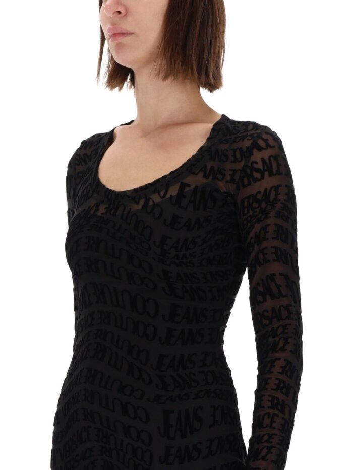 Versace Jeans Couture "LIQUIFY LOGOMANIA" MIDI DRESS