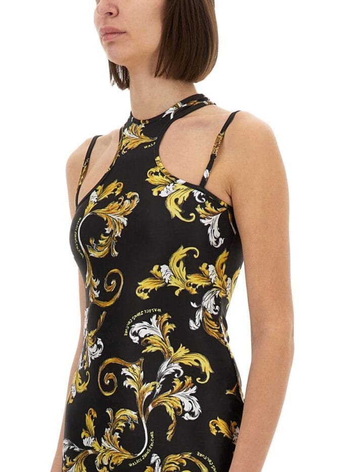 Versace Jeans Couture MINI DRESS WITH "OUTLINE BAROQUE" PRINT