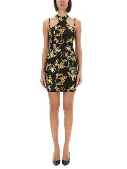 Versace Jeans Couture MINI DRESS WITH "OUTLINE BAROQUE" PRINT