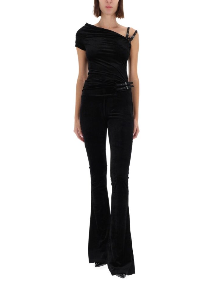 Versace Jeans Couture ONE-SHOULDER TOP WITH "BAROQUE" BUCKLE