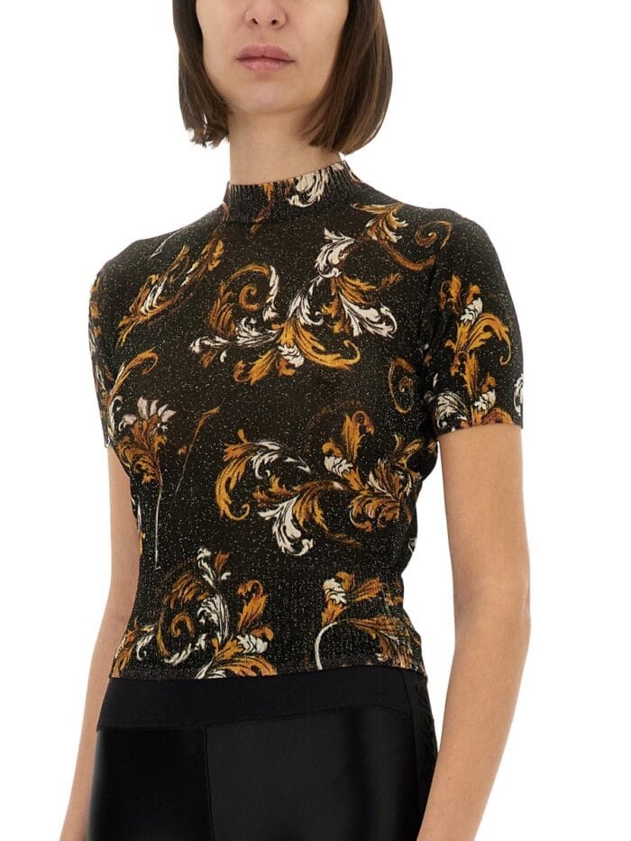 Versace Jeans Couture "OUTLINE BAROQUE" KNITTED T-SHIRT