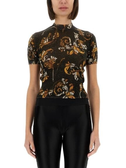 Versace Jeans Couture "OUTLINE BAROQUE" KNITTED T-SHIRT