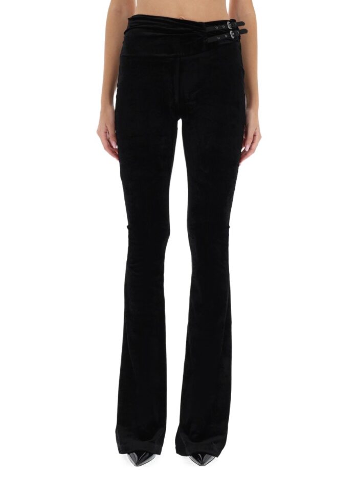 versace jeans couture pants with buckle detail Versace Jeans Couture PANTS WITH BUCKLE DETAIL