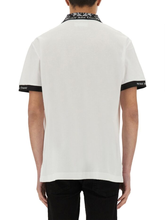 Versace Jeans Couture POLO SHIRT WITH BAROQUE OUTLINE COLLAR