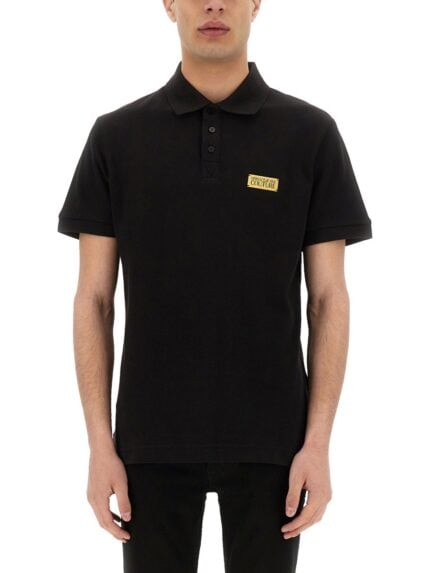 Versace Jeans Couture POLO SHIRT WITH LOGO PLAQUE