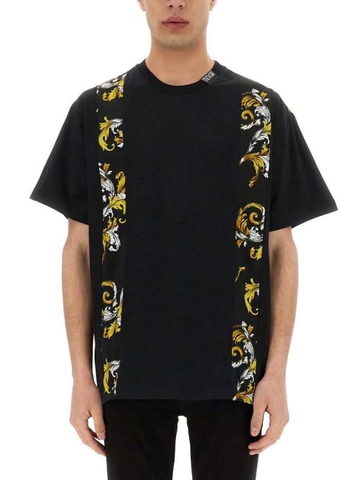 Versace Jeans Couture REGULAR FIT T-SHIRT OUTLINE BAROQUE
