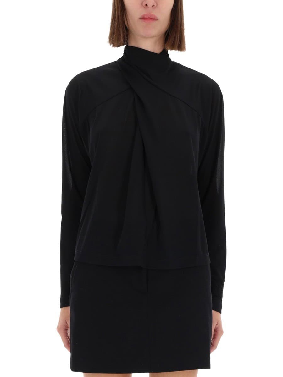 Versace Jeans Couture SHIRT WITH DRAPED COLLAR