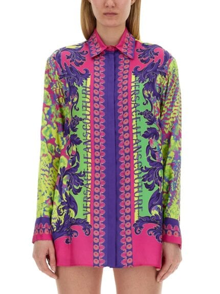 Versace Jeans Couture SHIRT WITH PRINT AND LOGO