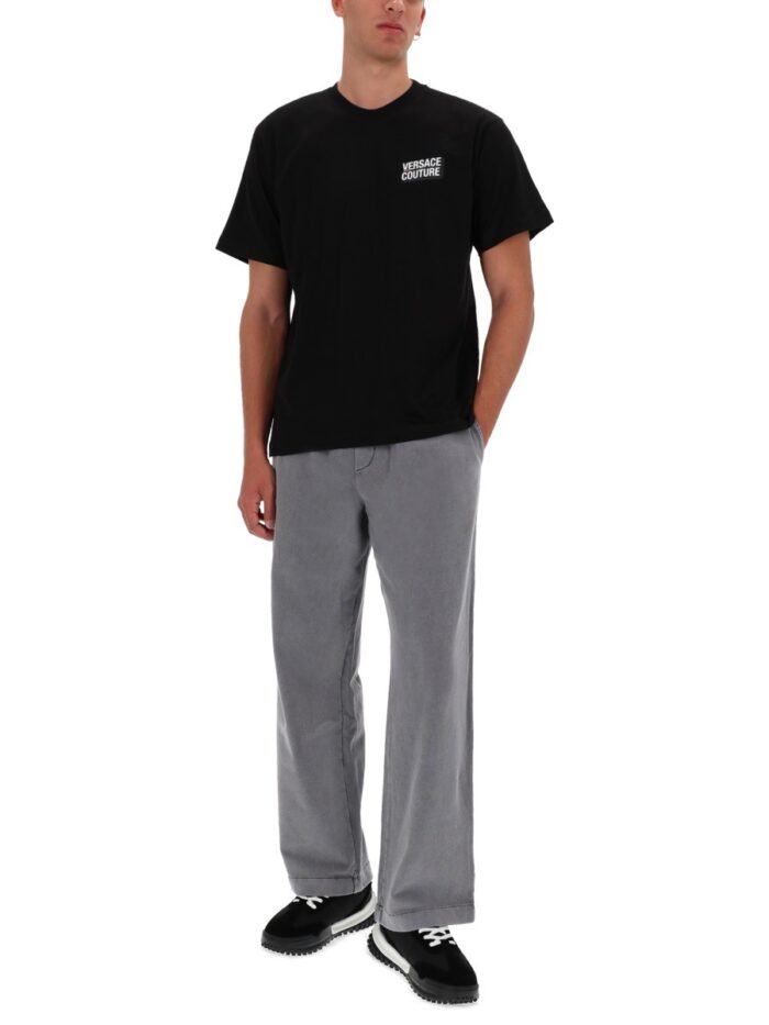 versace jeans couture small square logo t shirt Versace Jeans Couture SMALL SQUARE LOGO T-SHIRT