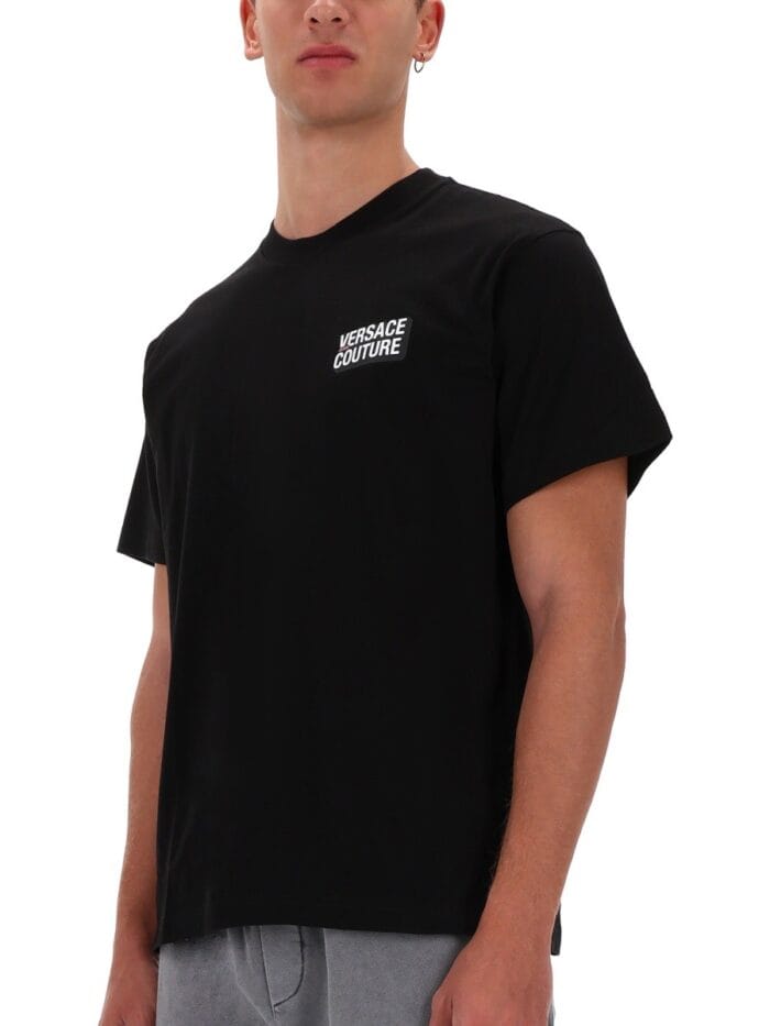 versace jeans couture small square logo t shirt Versace Jeans Couture SMALL SQUARE LOGO T-SHIRT