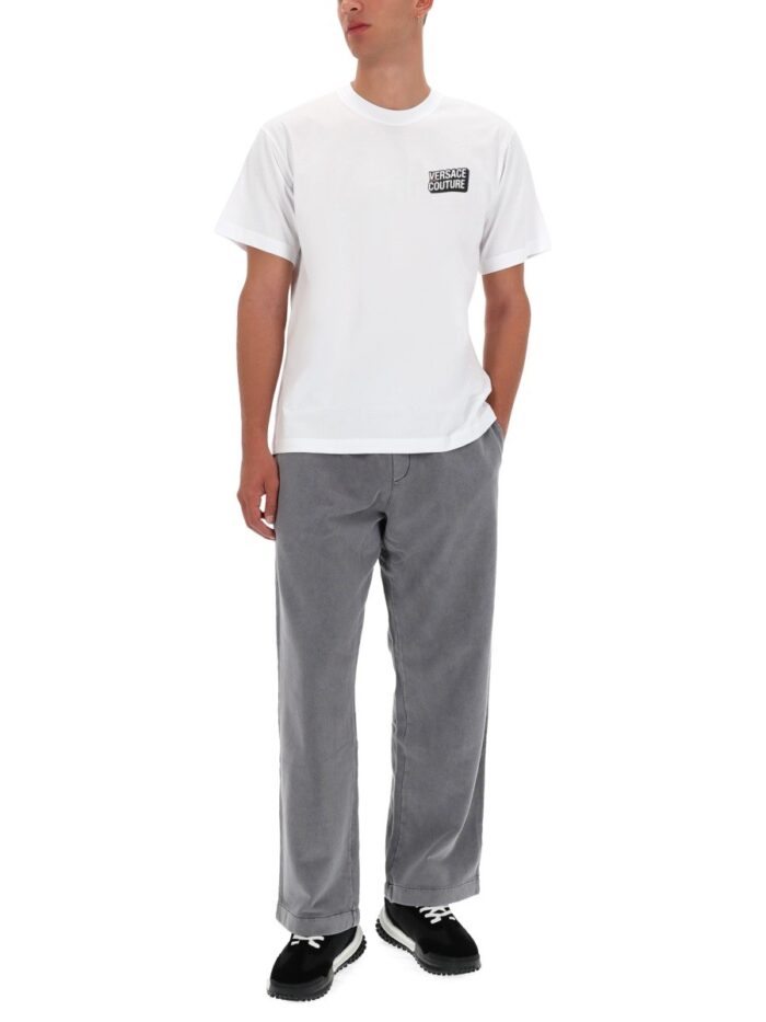 versace jeans couture small square logo t shirt Versace Jeans Couture SMALL SQUARE LOGO T-SHIRT