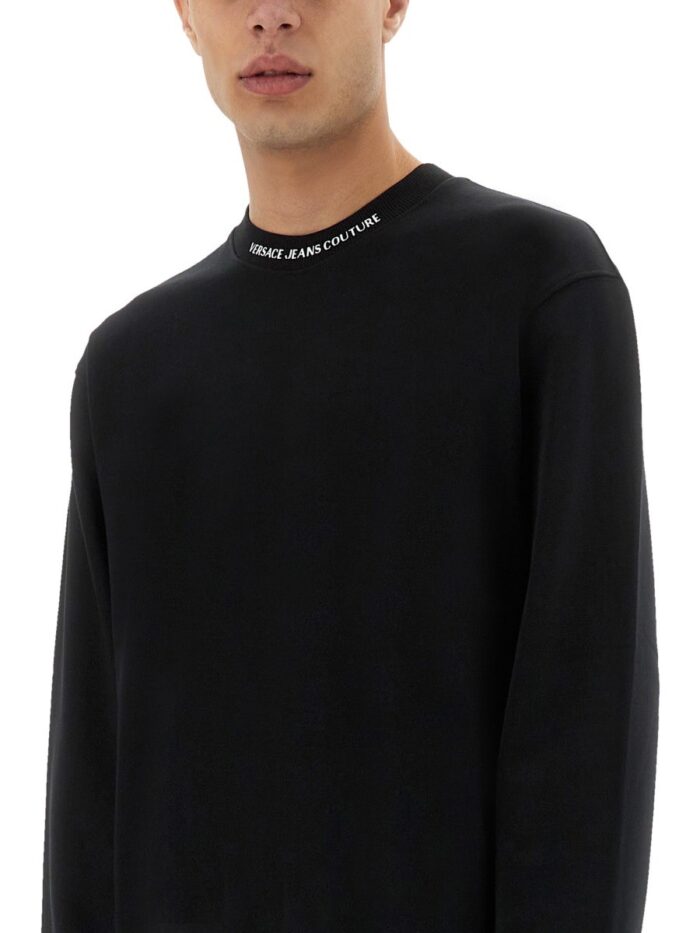 Versace Jeans Couture SWEATSHIRT WITH LOGO ON THE COLLAR