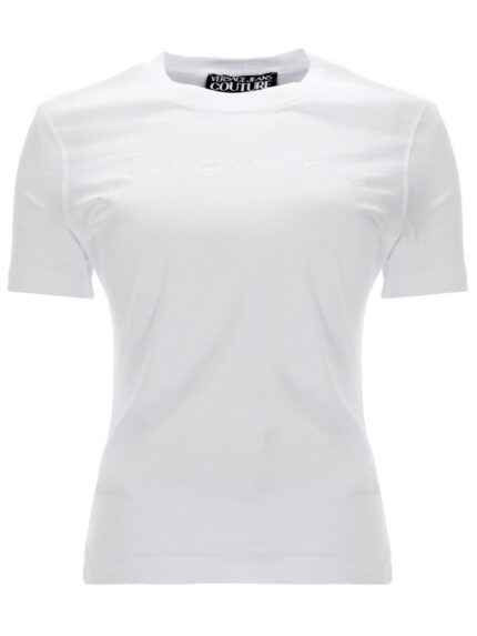 Versace Jeans Couture T-SHIRT CON LOGO GLITTERATO