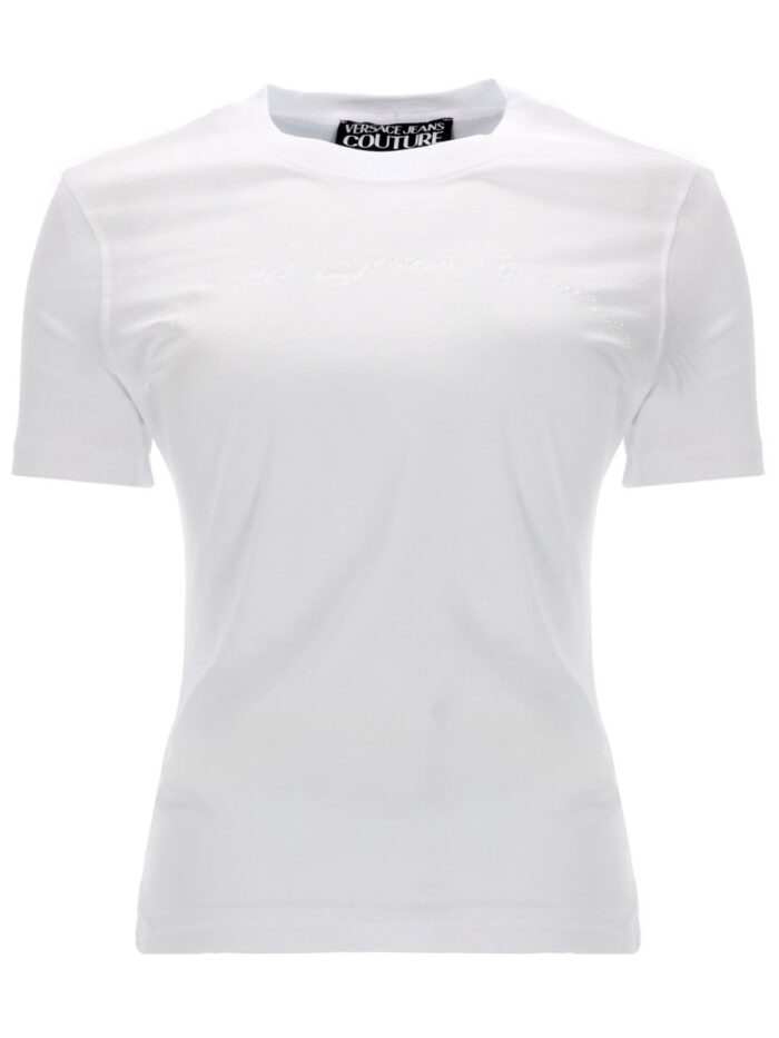 Versace Jeans Couture T-SHIRT CON LOGO GLITTERATO