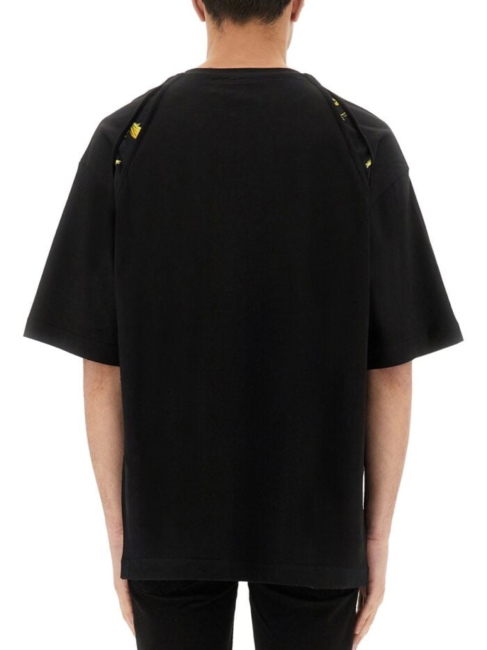 Versace Jeans Couture T-SHIRT WITH BAROQUE OUTLINE INSERTS