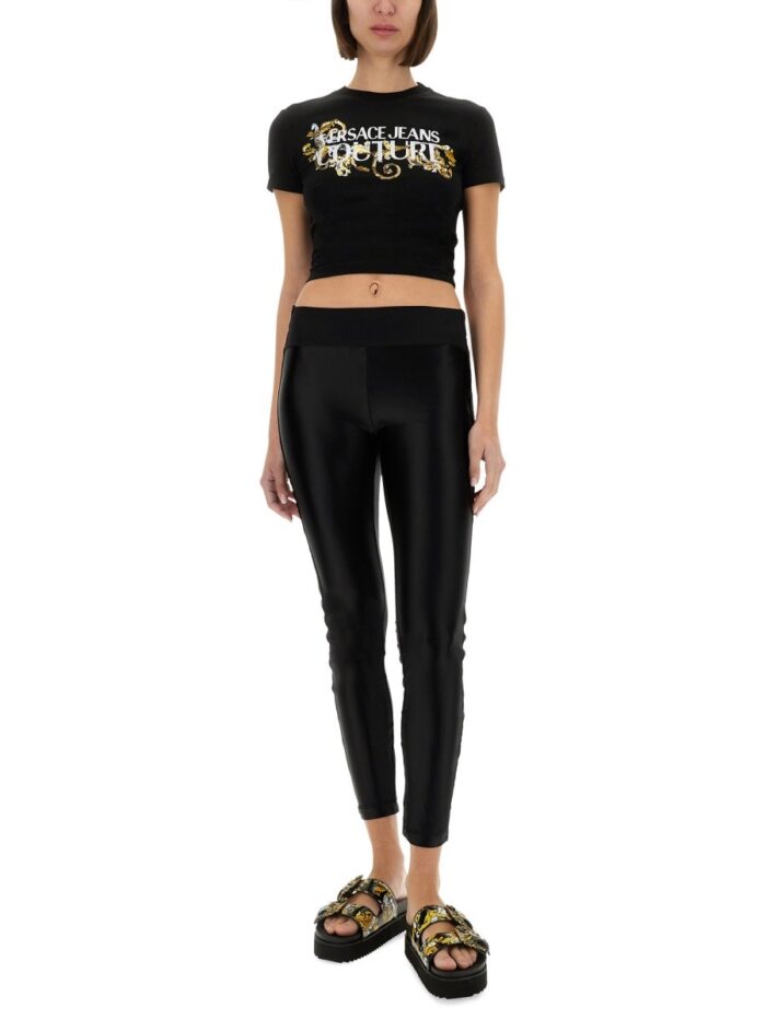 Versace Jeans Couture T-SHIRT WITH CRYSTALS "OUTLINE BAROQUE"
