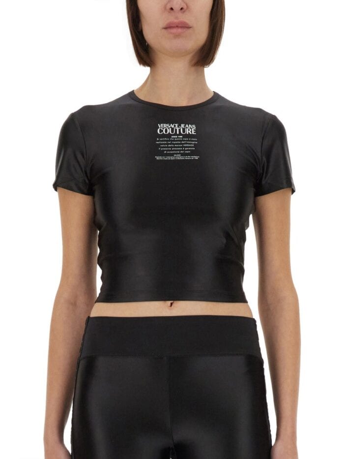 Versace Jeans Couture TOP WITH LOGO PRINT