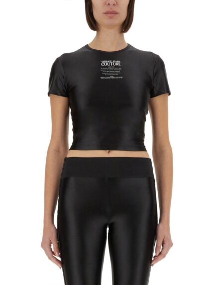 Versace Jeans Couture TOP WITH LOGO PRINT