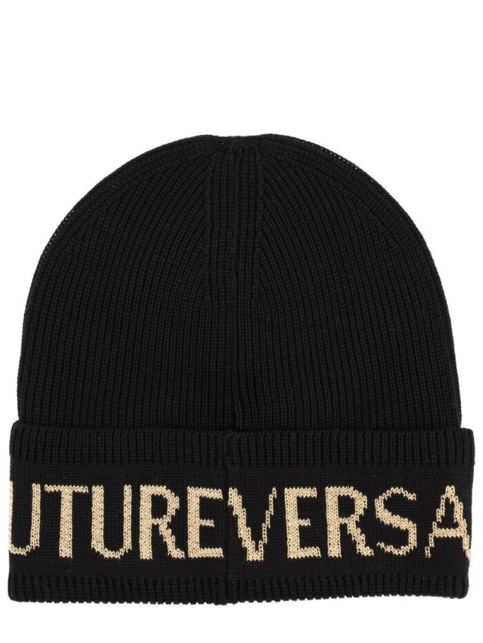 versace jeans couture wool and acrylic beanie Versace Jeans Couture WOOL AND ACRYLIC BEANIE
