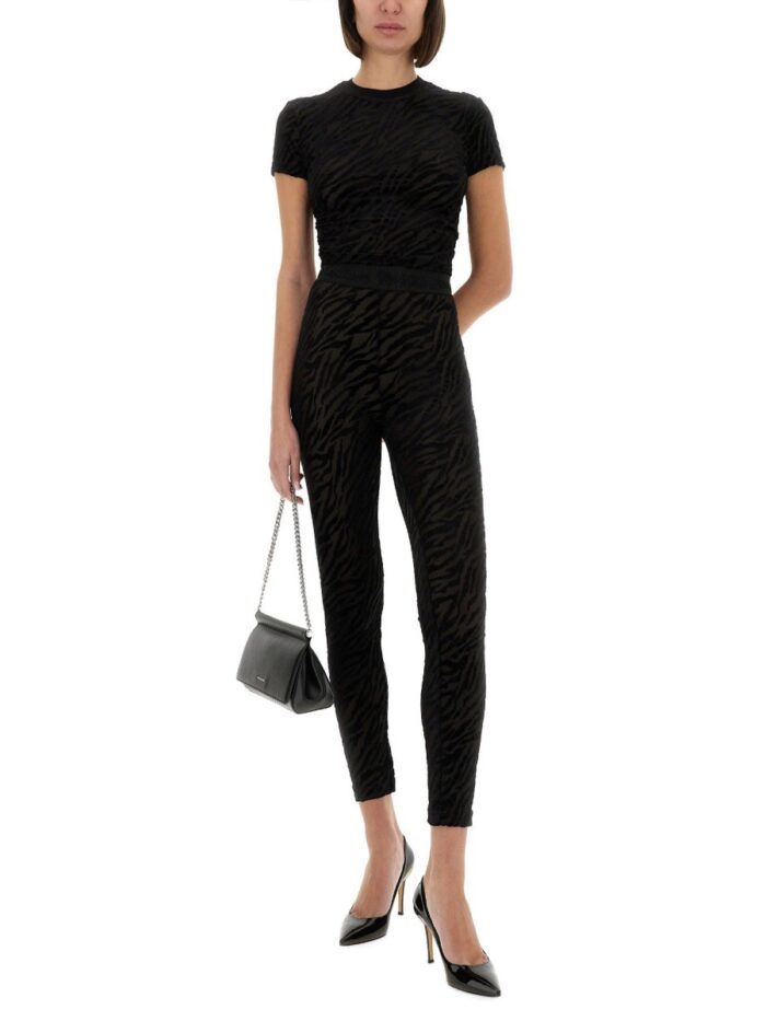 Versace Jeans Couture ZEBRA DEVORÉ LEGGINGS