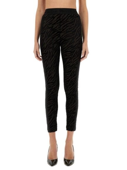 Versace Jeans Couture ZEBRA DEVORÉ LEGGINGS