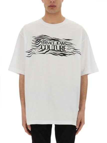 Versace Jeans Couture ZEBRA RHINESTONE LOGO T-SHIRT