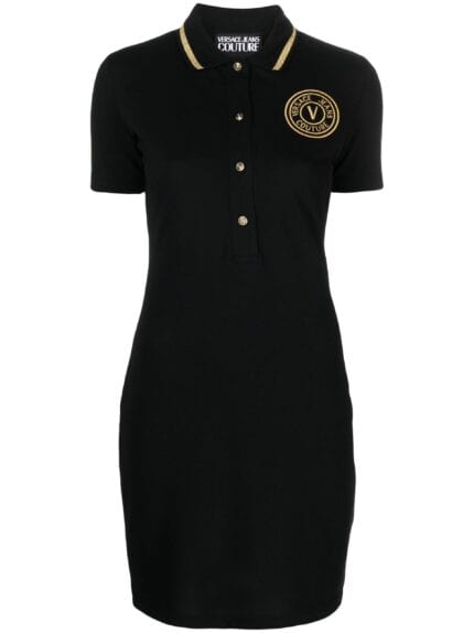 VERSACE JEANS CUTURE Embroidered-logo Polo Dress