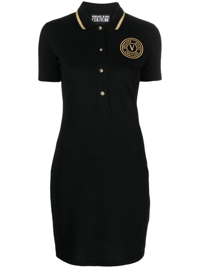 VERSACE JEANS CUTURE Embroidered-logo Polo Dress