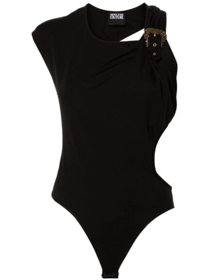 VERSACE JEANS CUTURE Logo-engraved Buckle Bodysuit