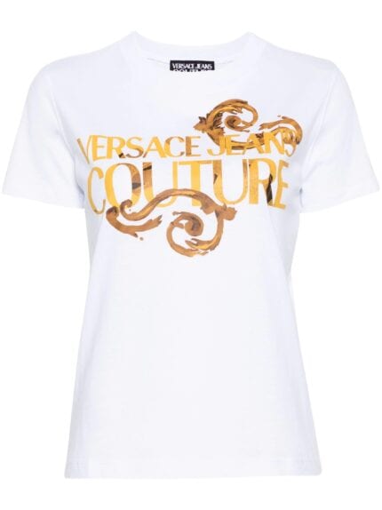 VERSACE JEANS CUTURE Logo-print Cotton T-shirt