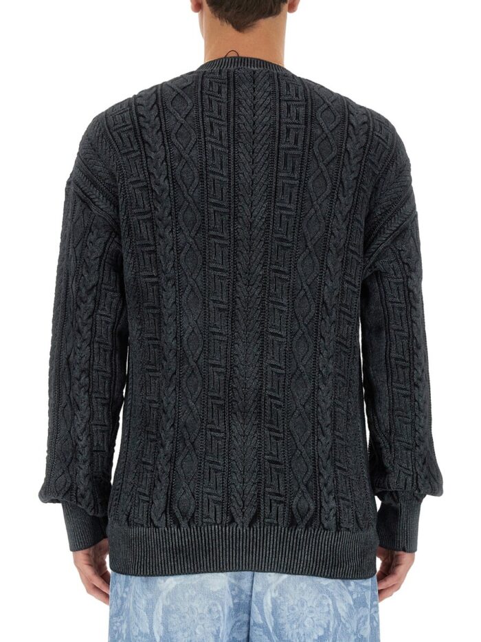 Versace KNIT WITH GREEK BRAID WORK