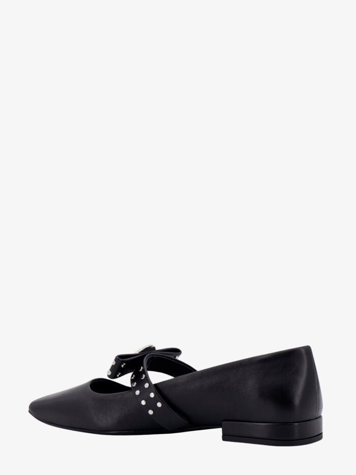 Versace Leather Ballerinas With Frontal Studs