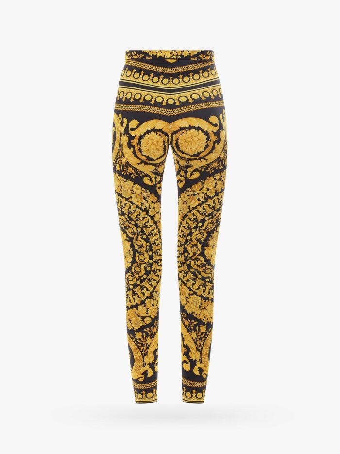 Versace Leggings With Iconic Baroque Print