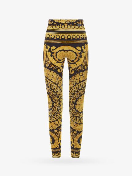 Versace Leggings With Iconic Baroque Print