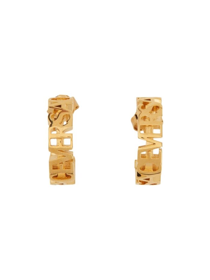 Versace LOGO HOOP EARRINGS